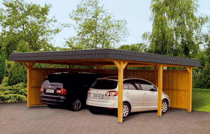 Enkelcarport, Dubbelcarport, Carports Luxury